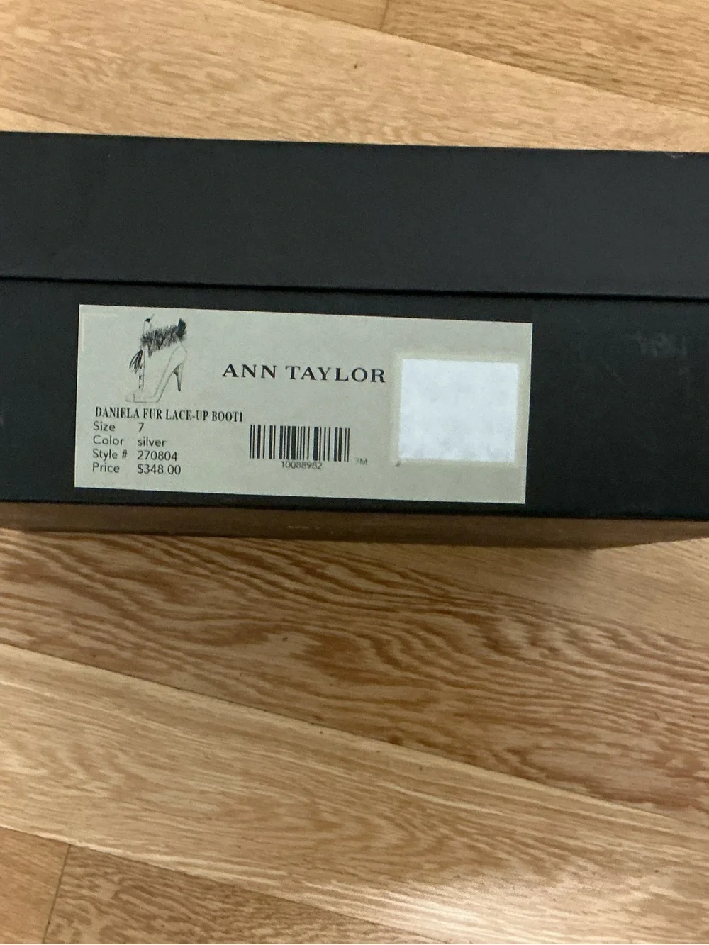 Ann Taylor Daniela Fur Lace-Up Booti size 7